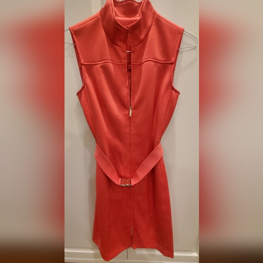 Tommy Hilfiger Coral Pink Scuba Dress